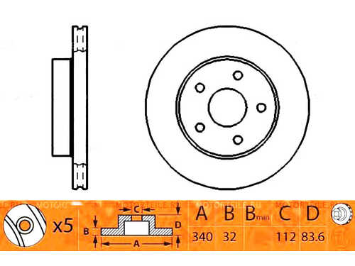 NIBK RN1268 - диск тормозной передний! Toyota Land Cruiser 200 4.7/4.5D 08>