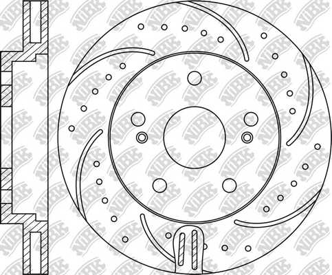 NIBK RN1305DSET Диск тормозной передний перфорированный Toyota Altezza/Chaser/Cresta 92-07