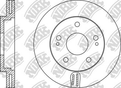NIBK RN1365 - диск тормозной передний! Mitsubishi Lancer/SpaseRunner 2.0i/2.4GDi 00-07
