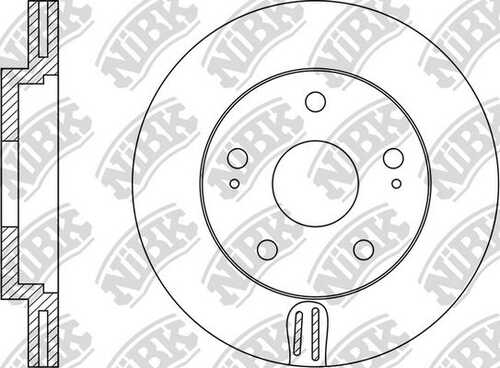 NIBK RN1403 - диск тормозной передний! Citroen C-Crosser, Mitsubishi Outlander 2.0-2.4/2.2D 04>