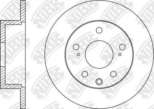 NIBK RN1537 Диск тормозной передний Mitsubishi Galant 2.4 03>