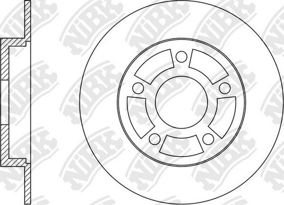 NIBK RN1572H Диск тормозной RENAULT MEGANE III/FLUENCE задний сб C подш.