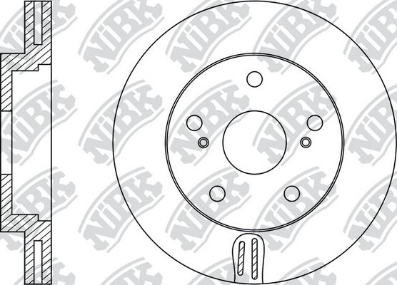 NIBK RN21001 - диск тормозной передний! Toyota Corolla 1.4-1.8 13>