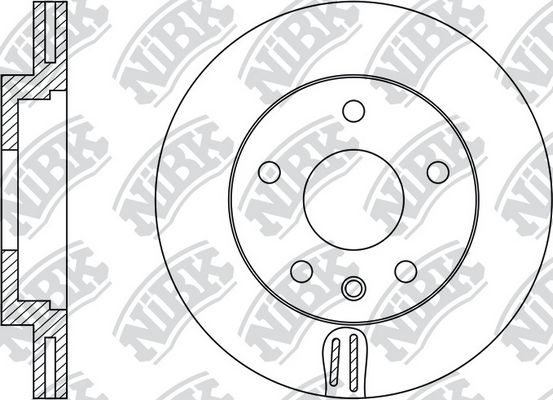 NIBK RN43008 Диск тормозной передний! вентилир. Renault Duster 1.6/1.5DCi 10>