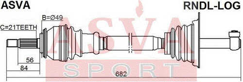 ASVA RNDLLOG Приводной вал