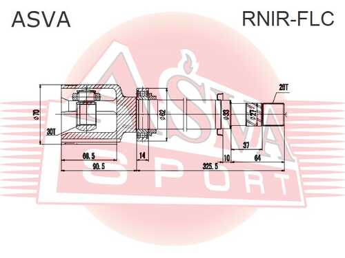 ASVA RNIRFLC ШРУС внутренний правый 30X33X26