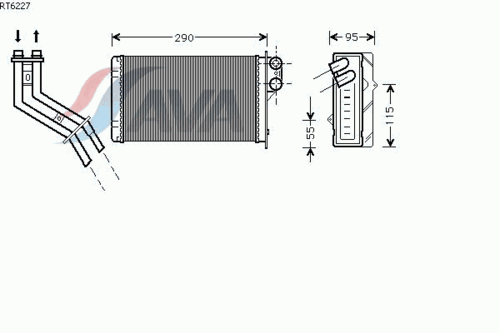 AVA RT6227 Радиатор печки! Renault Megane Scenic 1.4i-1.9DTi 96>