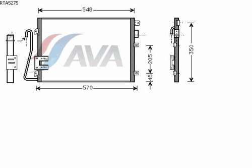 AVA RTA5275D 10-45044-SX=NS94439=VL817428 [7700428083] радиатор конд. Renault Clio II 1.2-2.0 98>