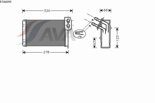 AVA RTA6099 Радиатор печки! Renault Kangoo All 97>