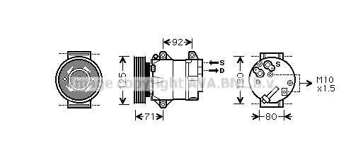 AVA RTAK441 Компрессор системы кондиционирования