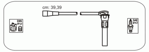 JANMOR RVS25 Комплект проводов зажигания