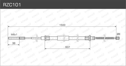 RENZO RZC101 Тросы стояночного тормоза