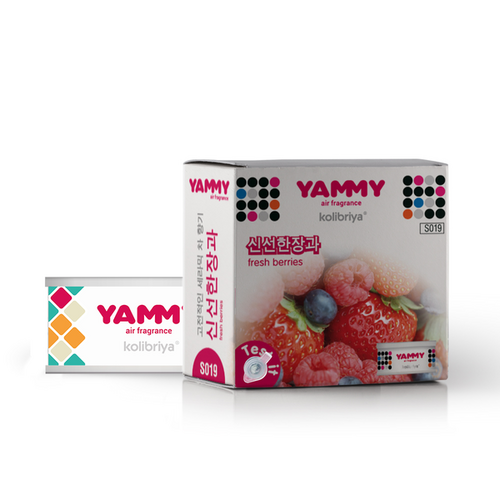 YAMMY S019 Ароматизатор! меловой, баночка, аромат 'Fresh Berries', корея