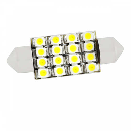 SKYWAY S08201159 Лампа подсветки светодиодная C5W 12V ' (T11, 16 SMD, с цоколем 41 мм, 1-конт, белая