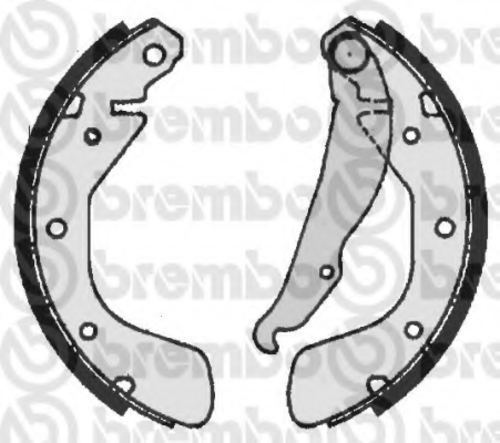 BREMBO S 59 511 Колодки барабанные! Opel Astra F 91-98/Corsa A-C 91-03