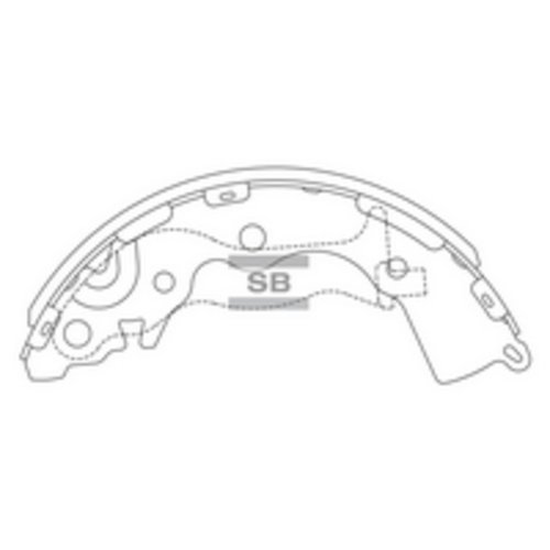 SANGSINBRAKE SA153 [583051GA00] колодки барабанные з. Hyundai Accent 05>, Kia Rio 1.4/1.6/1.5CRDi 05>;Колодки Hyundai Accent/i30 / Kia Ceed/Rio III (06-) R барабанные;Колодки тормозные задние