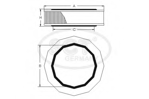 SCT SB 2058 Фильтр воздушный