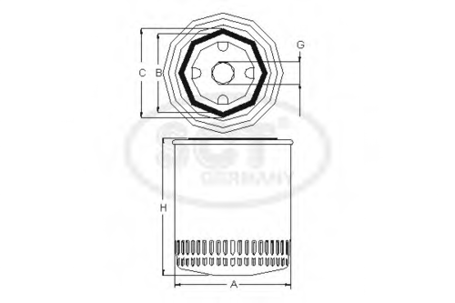 SCT SM 107 Масляный фильтр