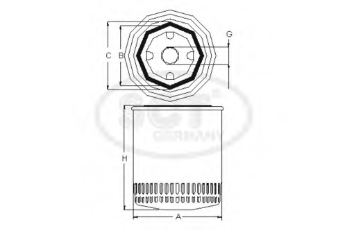 SCT SM 119 Масляный фильтр