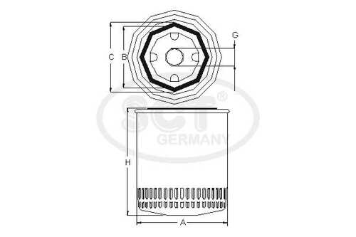 SCT SM 5016 Масляный фильтр