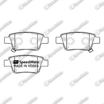 SPEEDMATE SMBPJ563 Комплект тормозных колодок, дисковый тормоз;Колодки зад. toyota Avensis (T250)