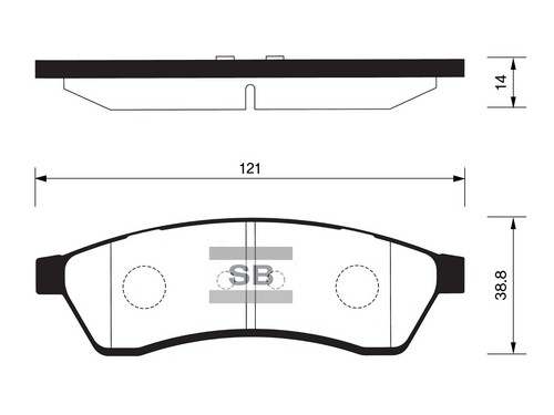 SANGSINBRAKE SP1119R Колодки дисковые з. Daewoo Magnus/Evanda 2.0/2.5i 99>;Колодки тормозные задние Hi-Q