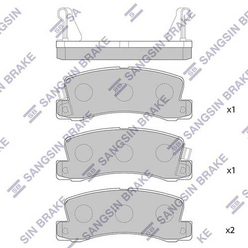 SANGSINBRAKE SP1208 Колодки дисковые задние! Toyota Celica 2.0 89-94/Camry 1.8-3.0 86-91