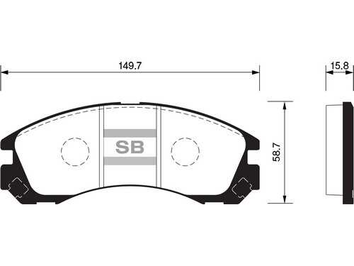 SANGSINBRAKE SP1523 Колодки дисковые передние! Mitsubishi Space Wagon 2.4GDi 98>/Gear 2.0-2.5TD 95>