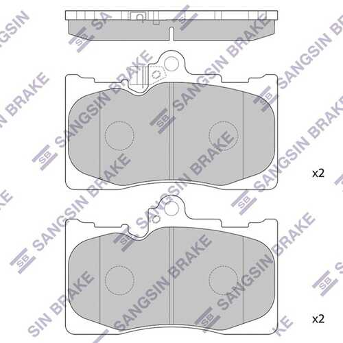 SANGSINBRAKE SP2302 Колодки дисковые п.! Lexus LS 430 00>