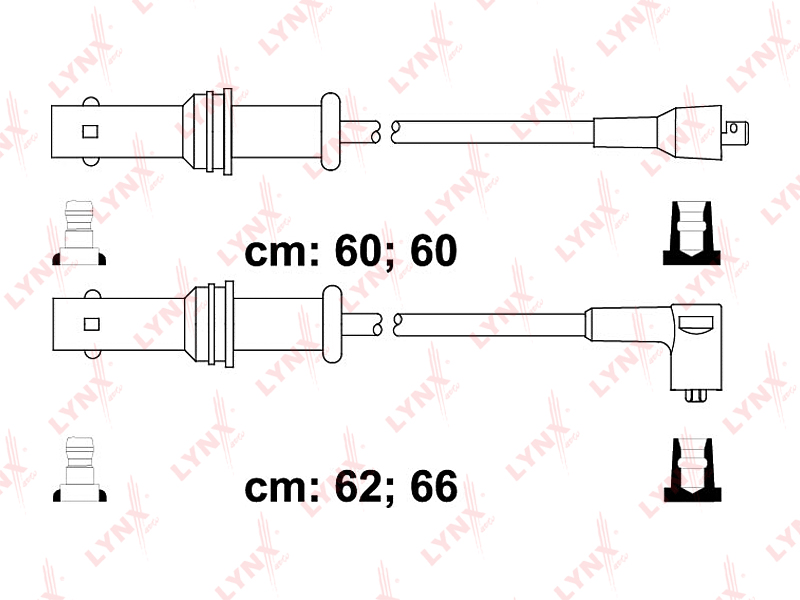 LYNX SPC7106 Провода высоковольтные SUBARU Forester 2.0 97-02/Impreza 1.6-2.0 92-00/Legacy 2.0-2.2 94-96