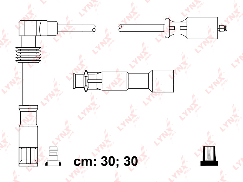 LYNX SPC8030 Провода высоковольтные AUDI A4 1.8 95-00, VW Passat