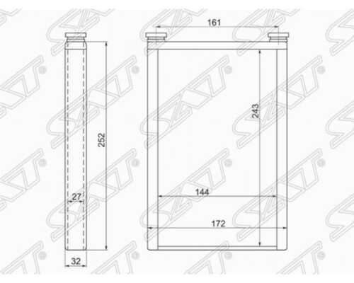 SAT ST-TY12-395-0 Радиатор отопителя салона