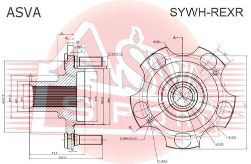 ASVA SYWH-REXR Ступица задняя (10013030/130818/0013068/9, китай)