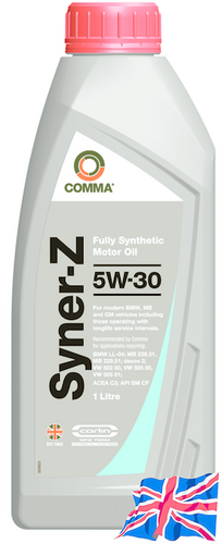 COMMA SYZ1L 5W30 SYNER-Z (1L) масло моторное! ACEA C3,API SN/CF, BMW LL-04,VW 505.01,MB 229.31(51),DEXOS 2