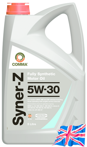 COMMA SYZ5L 5W30 SYNER-Z (5L) масло моторное! ACEA C3,API SN/CF, BMW LL-04,VW 505.01,MB 229.31(51),DEXOS 2