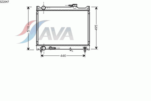 AVA SZ2047 Радиатор, охлаждение двигателя