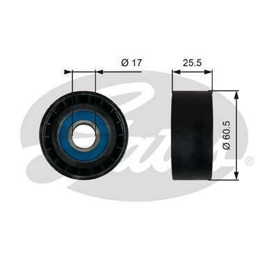 GATES T36754 Ролик обводной ремня приводного (7803-21754)