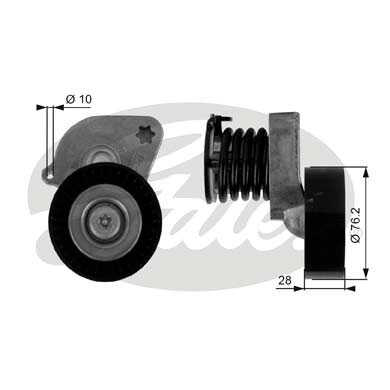 GATES T38346 Ролик натяжной! MB W203/S203/CL203/C209/W211/S211/R171 1.8-2.3 01>