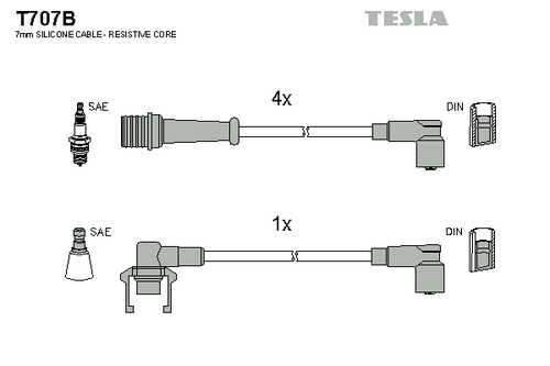 TESLA T707B Комплект проводов! Renault 21/Espace 2.0/2.2 86-96