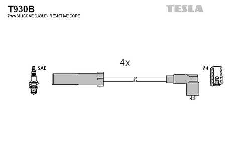 TESLA T930B Комплект проводов зажигания