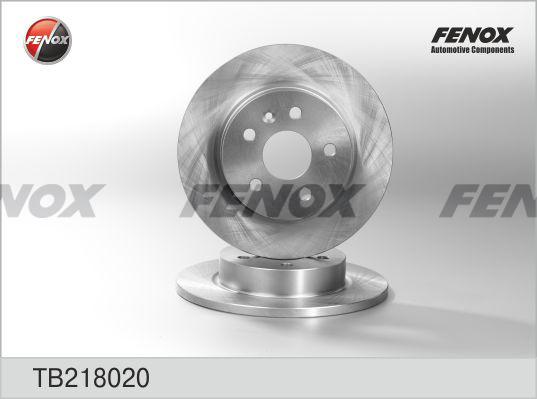 FENOX TB218020 Диск тормозной задний! Chevrolet Cruze 1.5-1.8/2.0CDi 00>