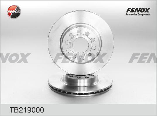 FENOX TB219000 Диск тормозной передний! Audi A3, Skoda Octavia, VW Golf 1.4-2.0TDi 03>;Тормозной диск