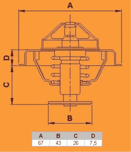 CALORSTATBYVERNET TH143583J Термостат 83°C с кольцом MAN D02./08./25./28.,MB, Iveco