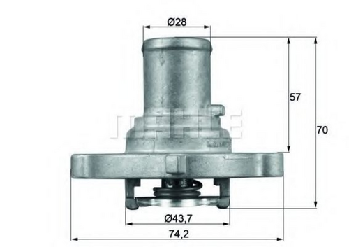 MAHLEKNECHT TI 122 87D Термостат! Fiat Brava/Bravo/Marea/Stilo 1.2/1.4i 16V 98>