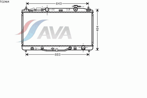 AVA TO2464 Радиатор, охлаждение двигателя