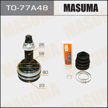 MASUMA TO77A48 ШРУС наружный! комплект Toyota Corolla 1.3/1.5 00>