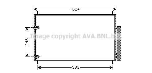 AVA TOA5405D Радиатор кондиционера! с осушит. Toyota Auris 1.4/1.6 07>