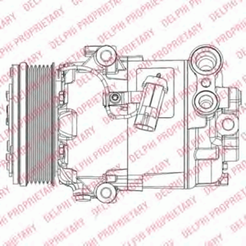 DELPHI TSP0155931 Компрессор кондиционера! Opel Astra H 1.3CDTi 05>