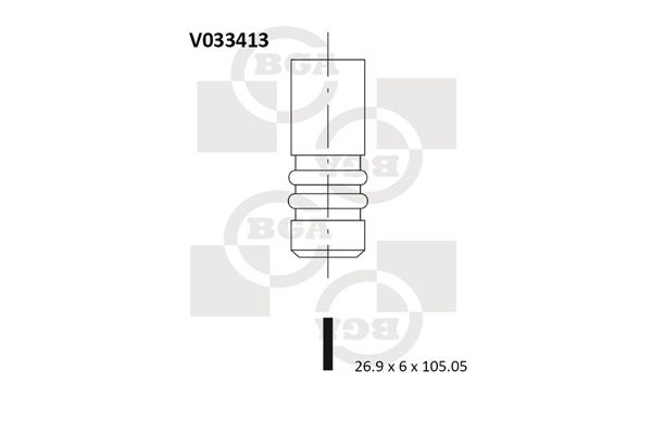 BGA V033413 Клапан впускной! 26.9x6x105.1 Audi A3-A8, VW Golf/Passat 1.8/2.7/2.8 94>