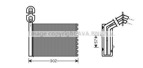 AVA VNA6201 Радиатор печки! VW Sharan, Ford Galaxy, Seat Alhambra all 95>